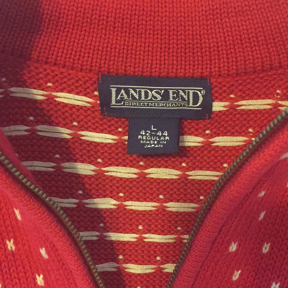 Land’ End - 100% cotton pullover,snowflake sweater - Picture 2 of 10